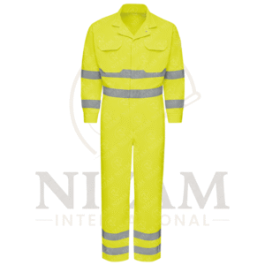 HI-VISIBILITY DELUXE COVERALL WITH REFLECTIVE TRIM